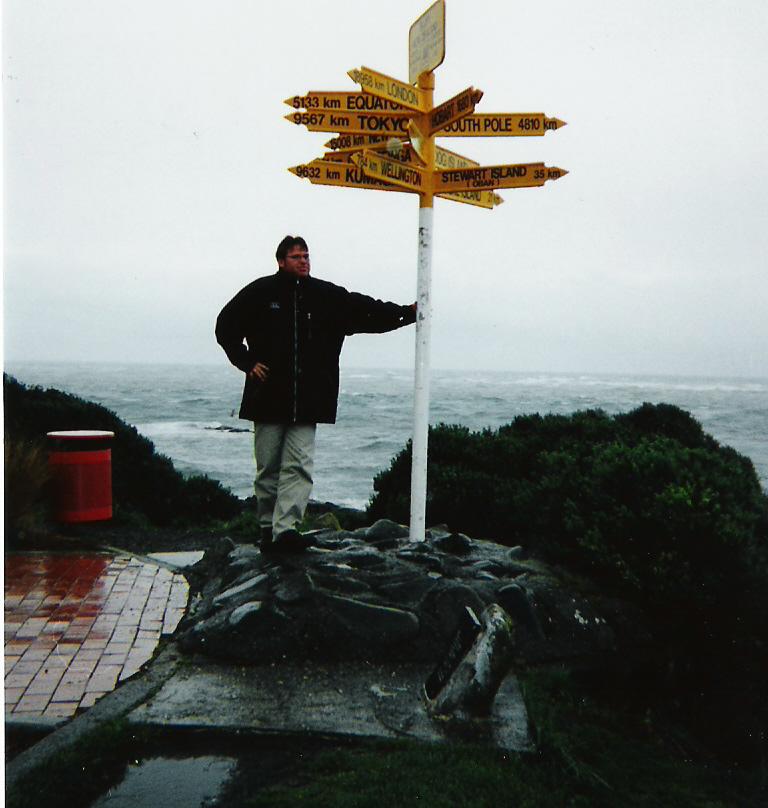 Stirling Point signpost at Bluff Southland New Zealand