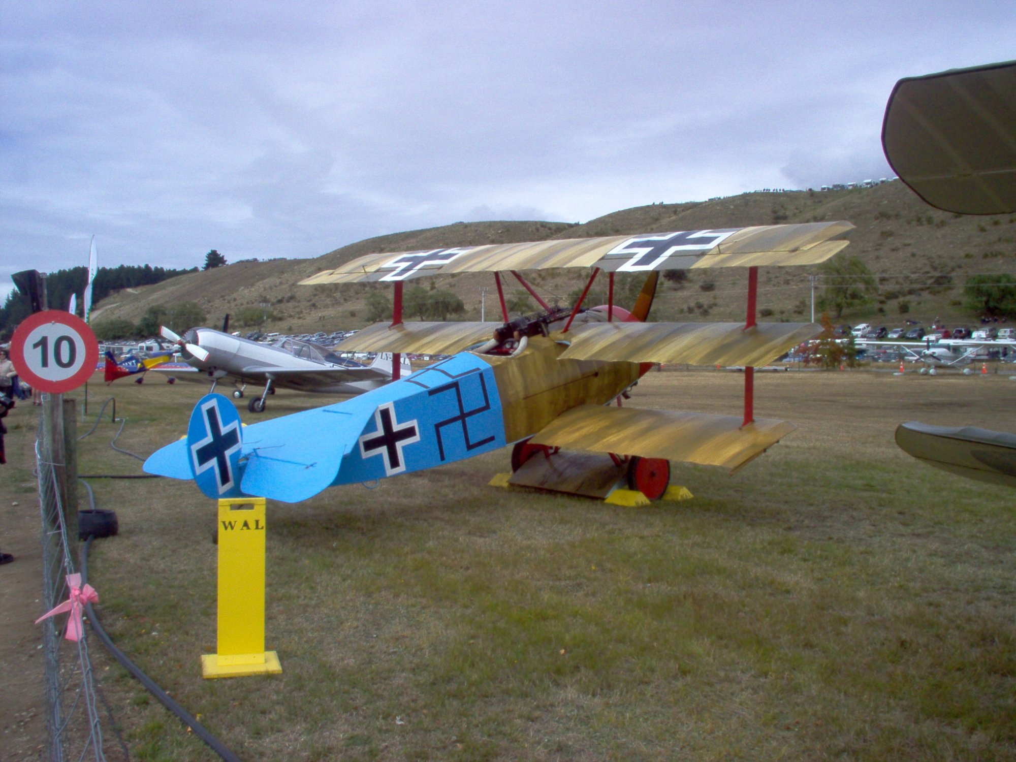 Fokker Triplane WW1 fighter replica at Warbirds Over Wanaka airshow New Zealand