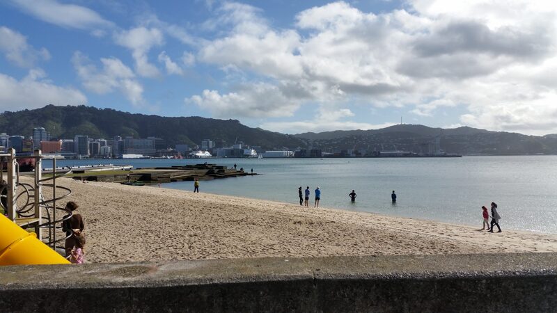 Wellington waterfront harbour beach New Zealand